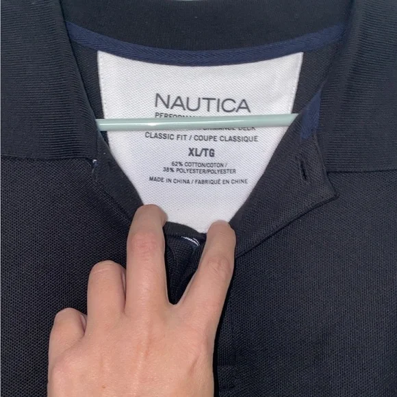Nautica Black Polo Shirt Classic Style - Picture 3 of 3